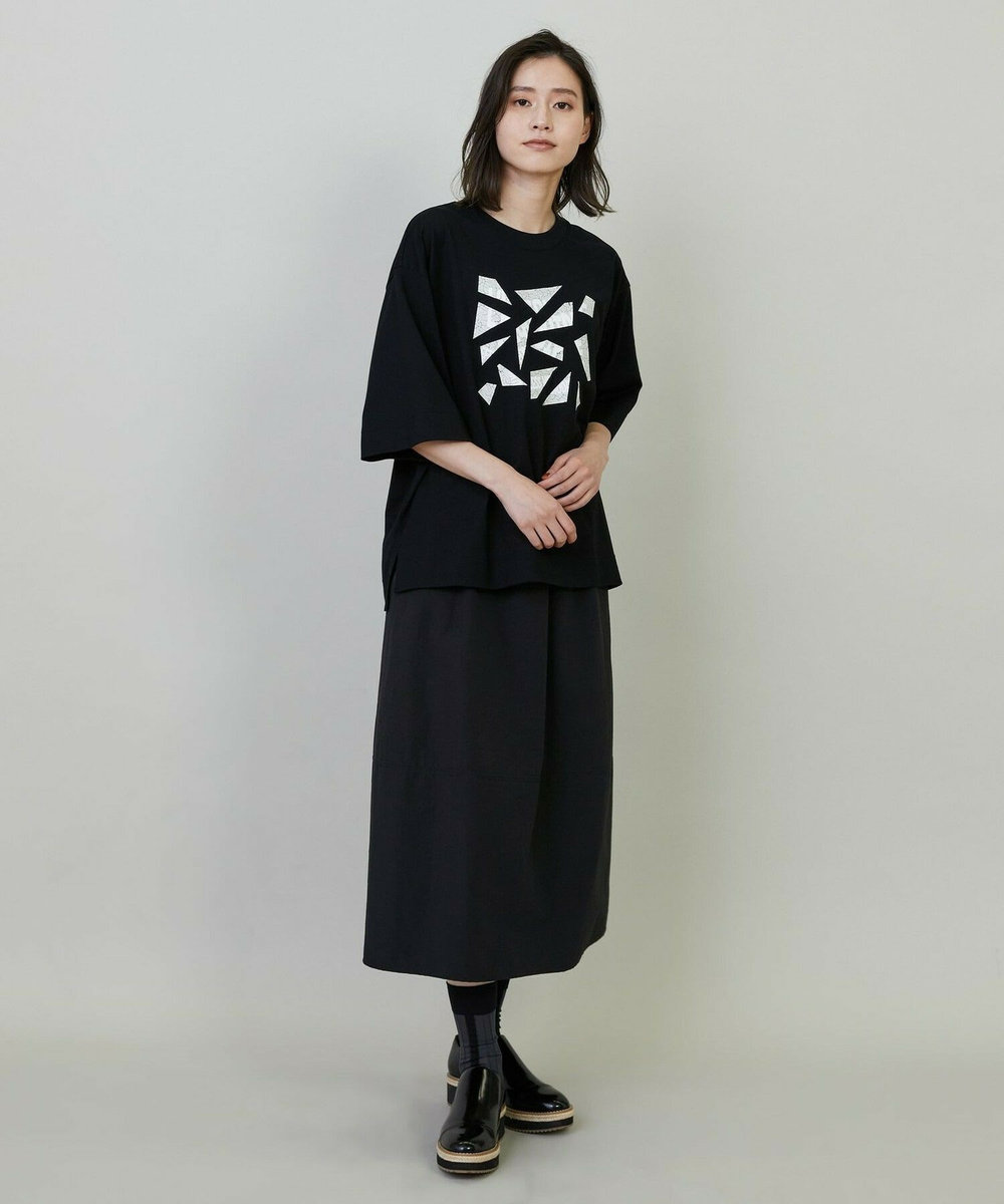 L'EQUIPE Lサイズ（大きいサイズ） 【大きいサイズ】ブロークンロゴTシャツ ブラック