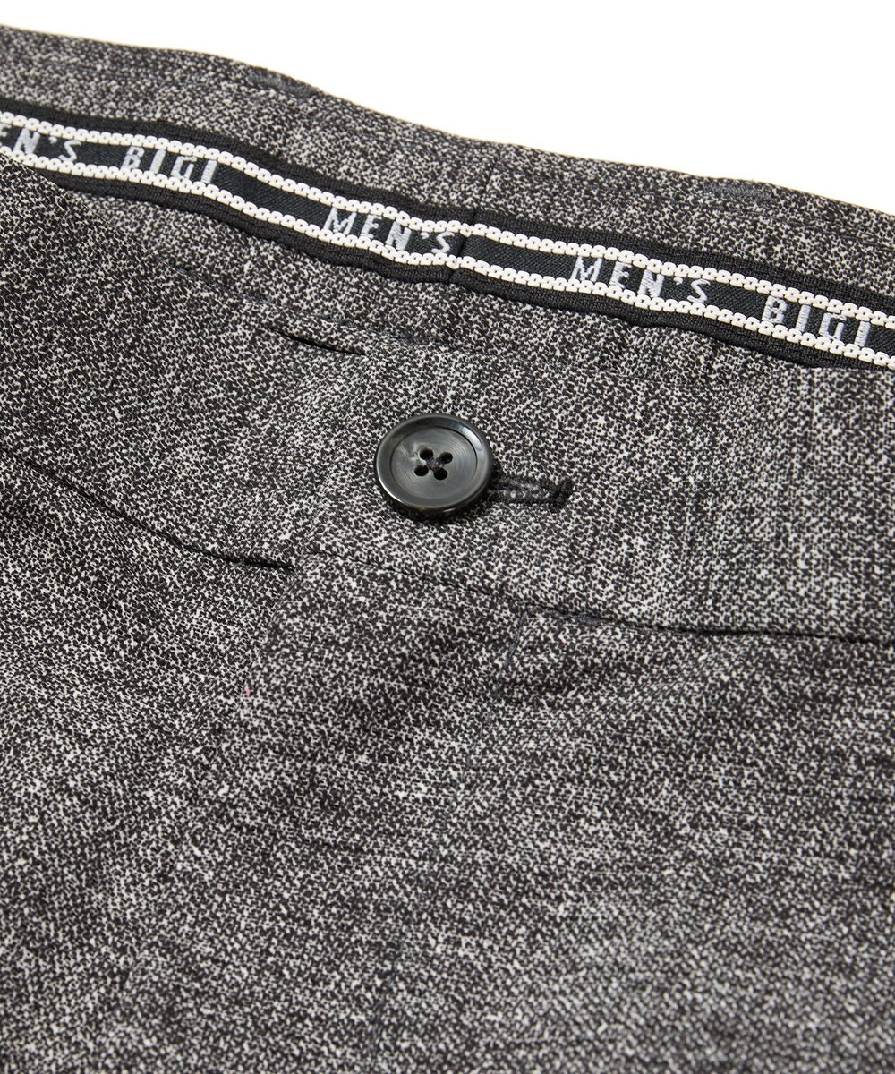 MEN'S BIGI 【ACTIVE TAILOR】COOL DOTSメランジプリントスラックス<セットアップ対応> ブラック