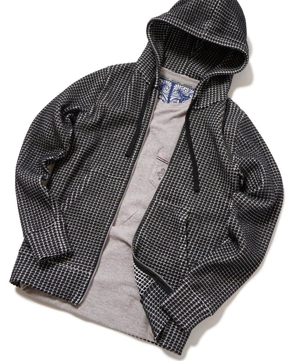 MEN'S BIGI 【Seagreen/シーグリーン】ビッグワッフルパーカ ブラック