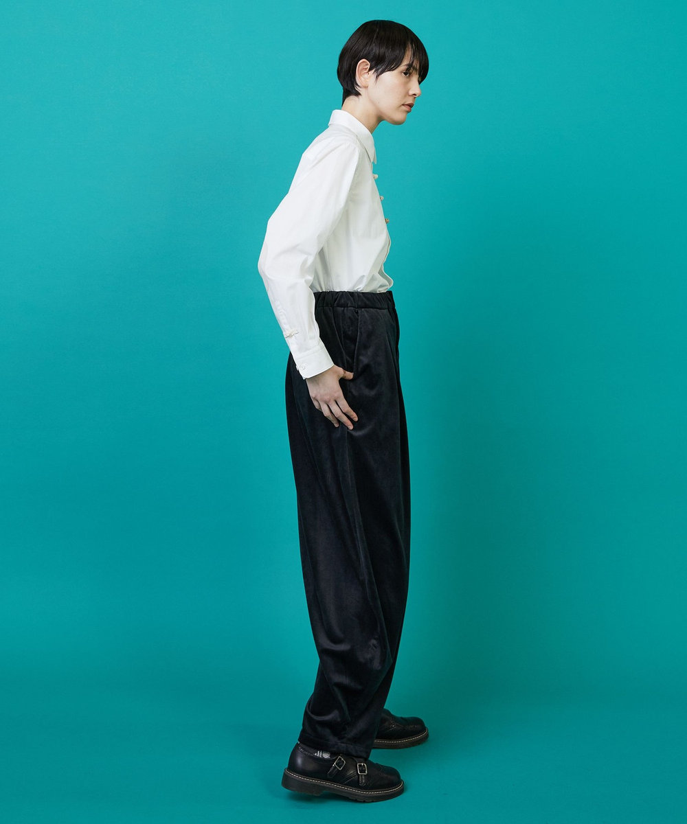 FRAPBOIS ベロアサール パンツ ブラック