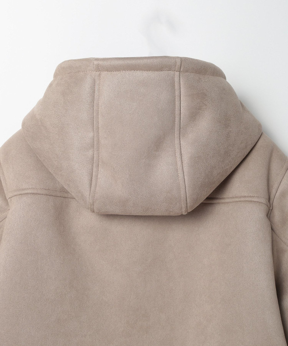 MEN'S BIGI テックレザームートンパーカー ベージュ