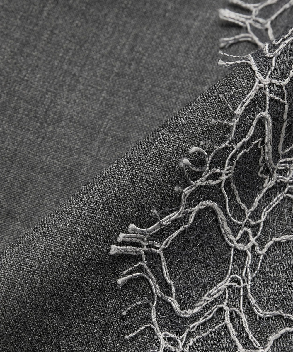 DÉPAREILLÉ VISCORSE WOOL LACE COMBINAISON / ヴィスコースウールレースコンビネゾン グレー