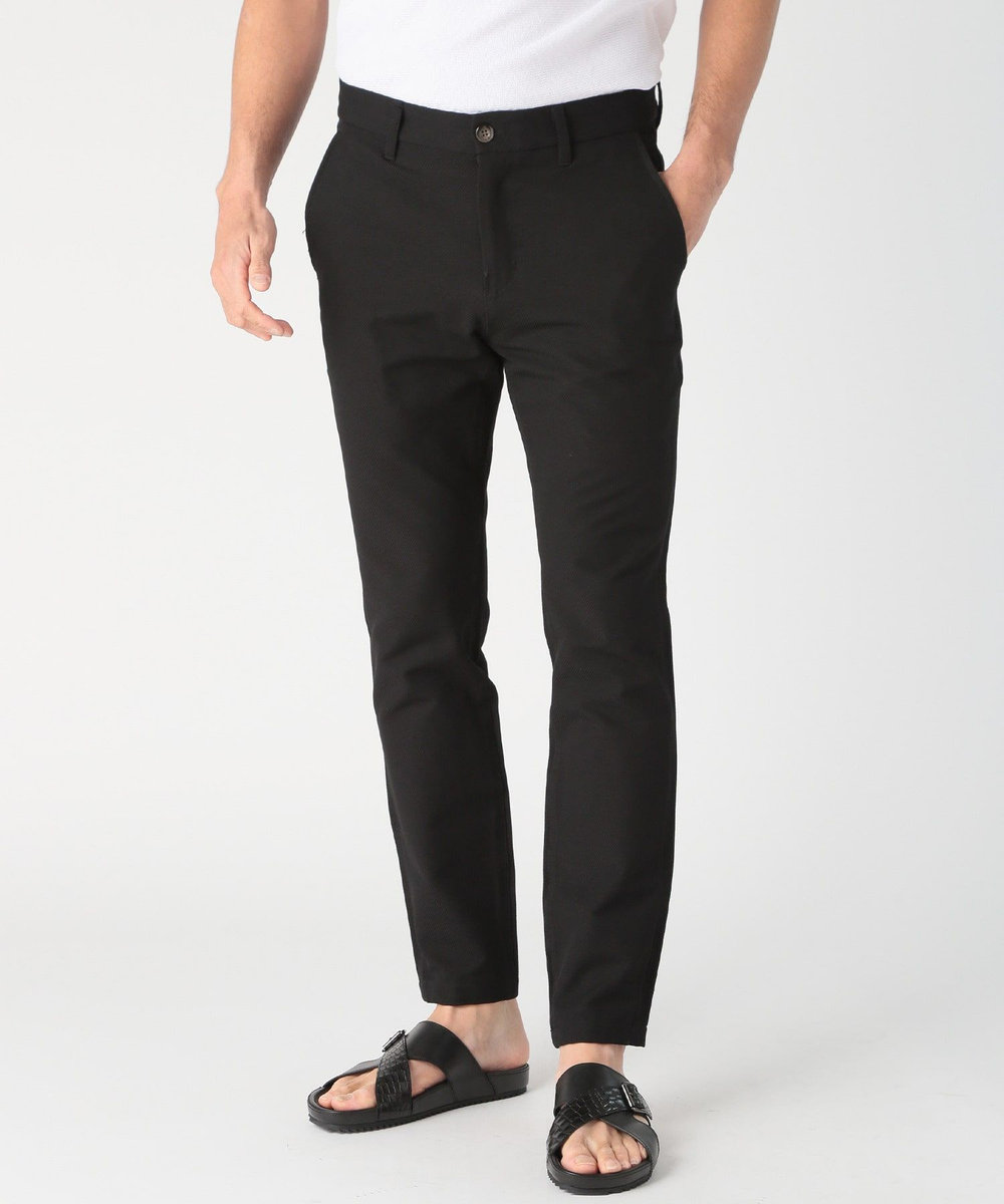 MEN'S BIGI ハイパワーストレッチ ツイルパンツ<2wayハイパワーストレッチ><接触冷感> ブラック