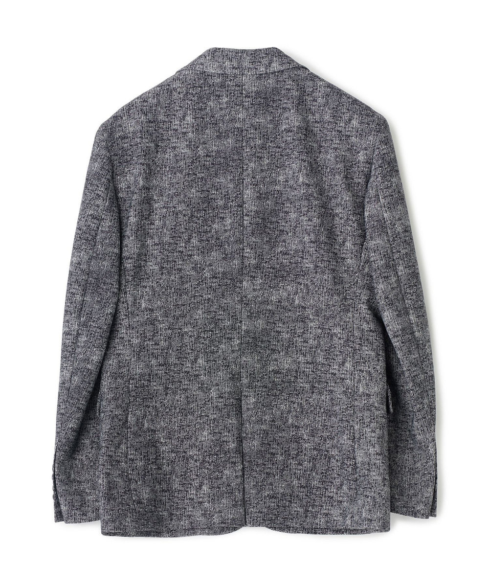 MEN'S BIGI ヒートパフォーマー ツイードプリント ストレッチジャケット［保温/ハイパワー2wayストレッチ］ ブラック