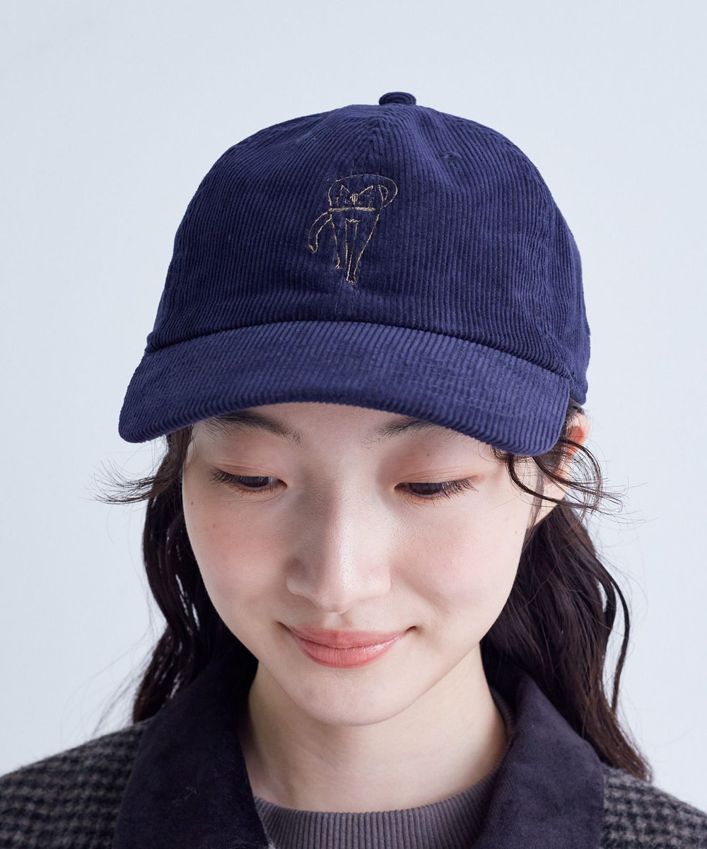 congés payés ADIEU TRISTESSE ichiro yamaguchi.コーデュロイキャップ ネイビー