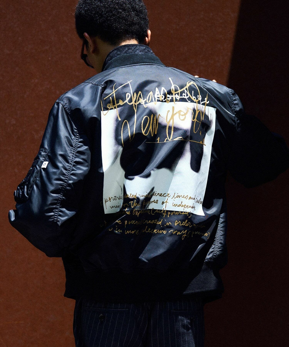 MEN'S BIGI 【TODAY edition x VALLEY APPAREL】グラフィックプリントL-2Bブルゾン ブラック