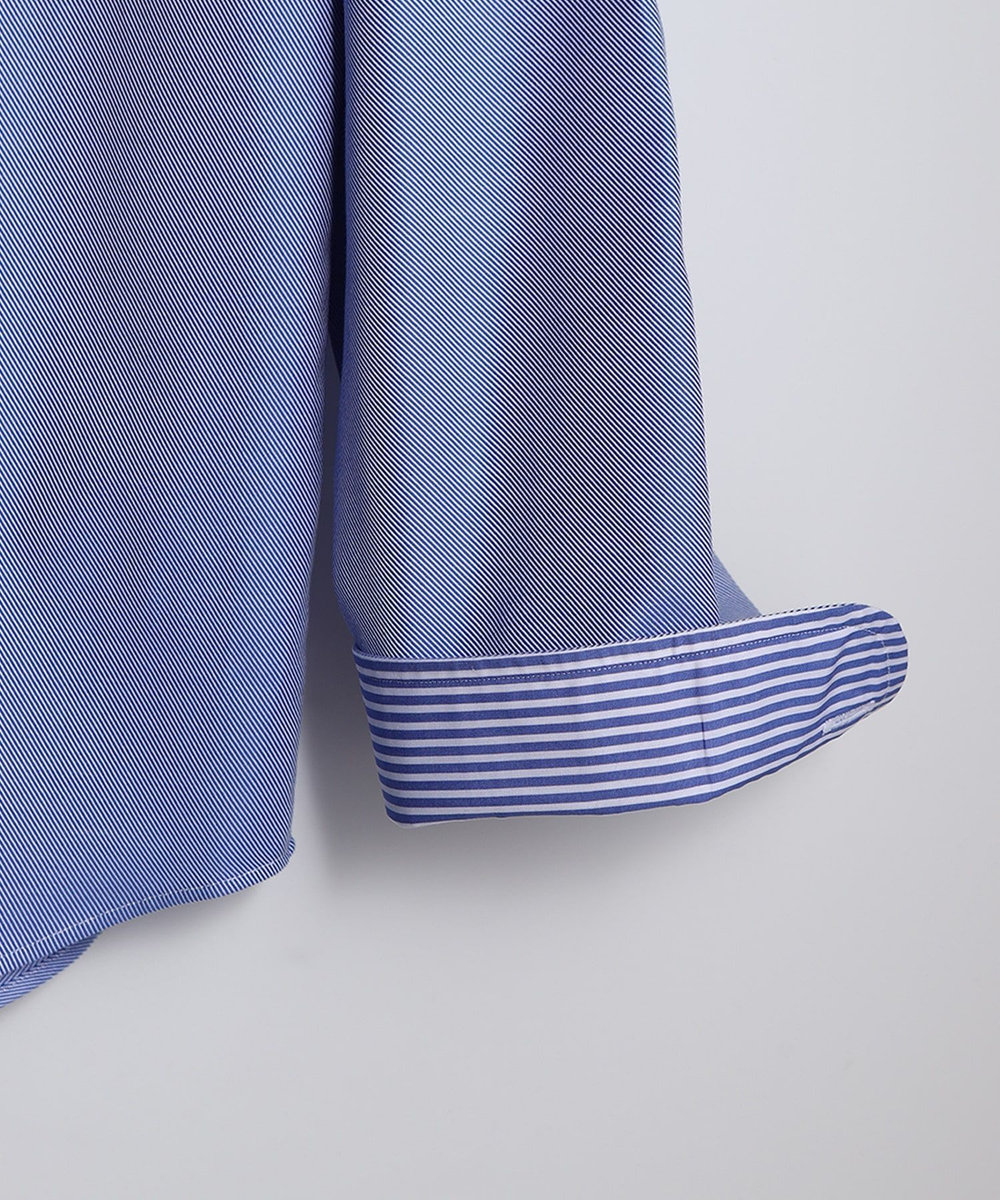 MEN'S BIGI 【ACTIVE TAILOR/アクティブテイラー】コットンツイルドレスシャツ＜イージーケア＞ ブルー