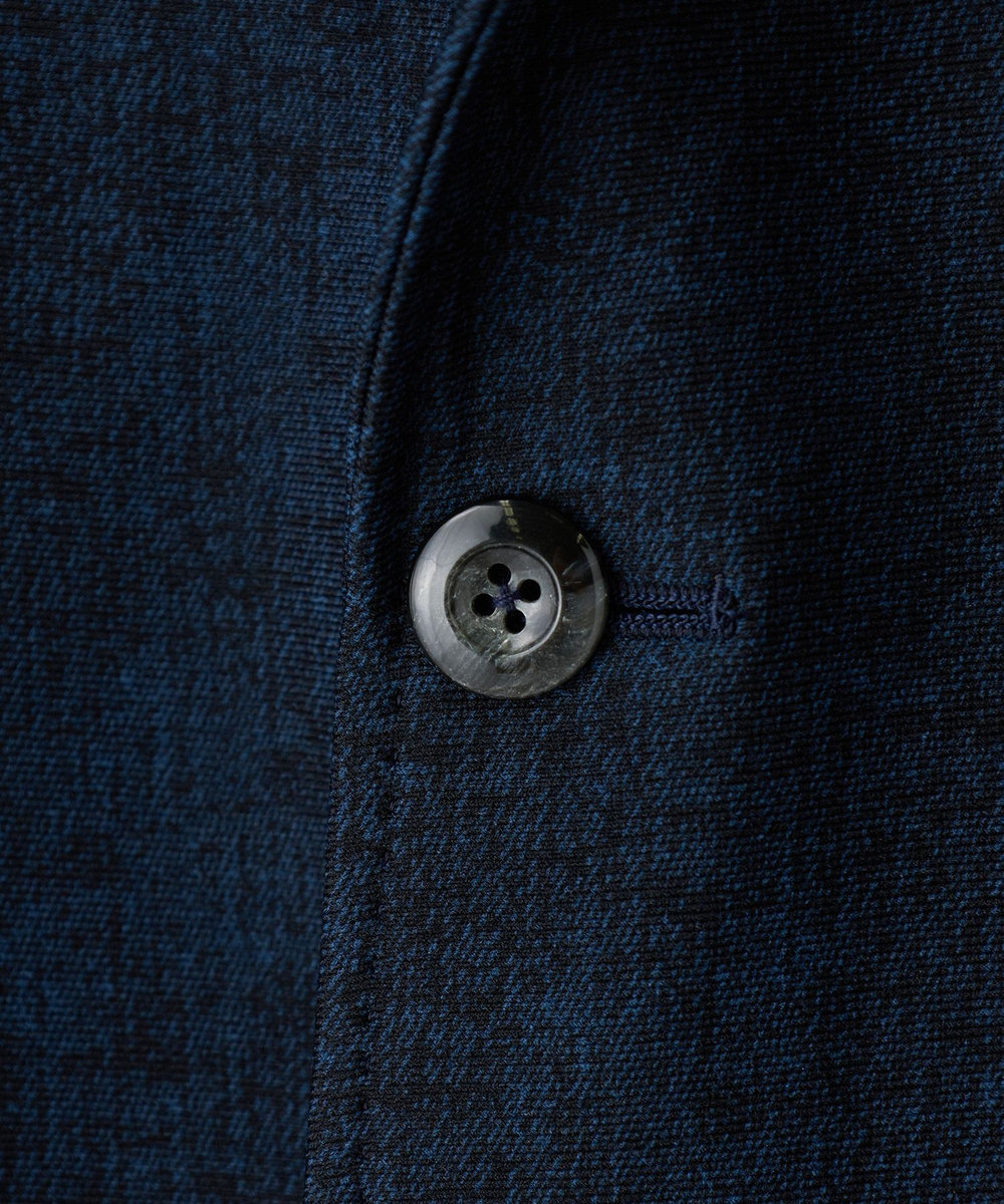 MEN'S BIGI ヒートパフォーマー ツイードプリント ストレッチジャケット［保温/ハイパワー2wayストレッチ］ ネイビー