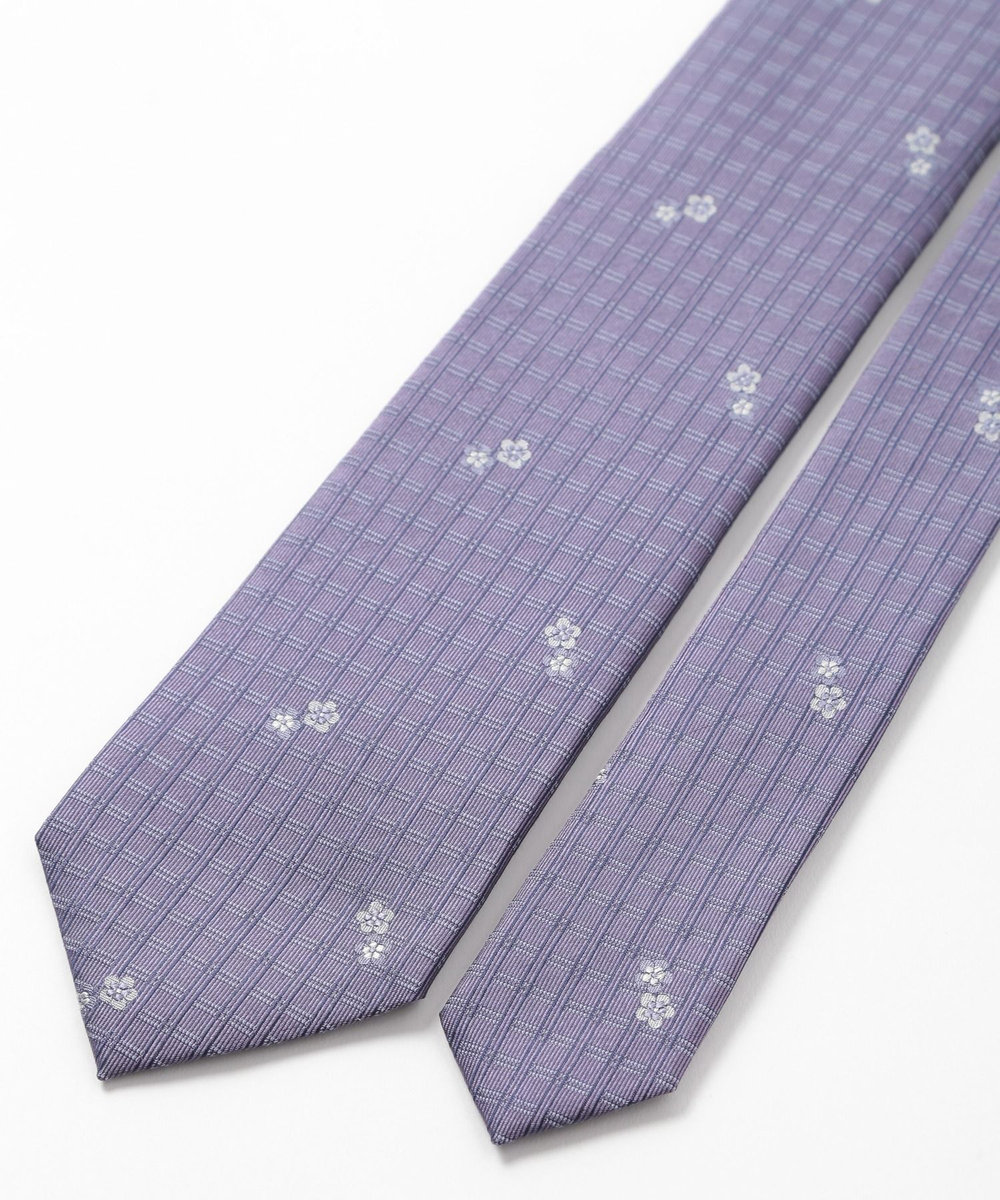 MEN'S BIGI 【TIE YOUR TIE(タイユアタイ)】フィレンツェフローラル柄ネクタイ パープル