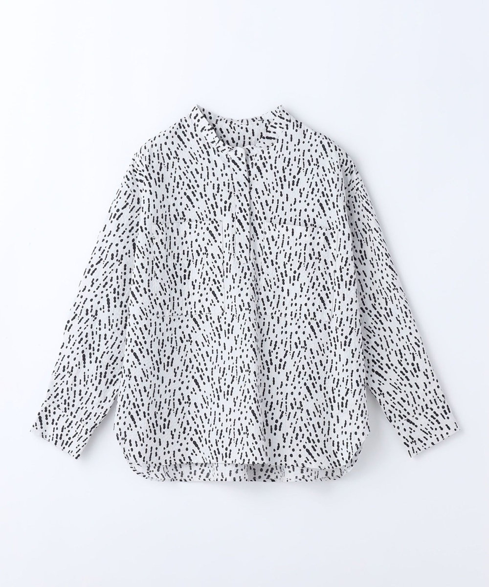 MOGA feerique ドローイングドットPtスキッパーシャツ ホワイト