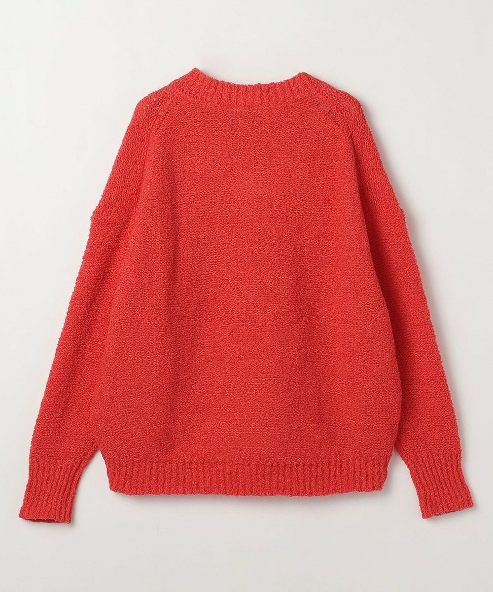 MOGA DALIA Vネックショートニットトップス コーラルピンク