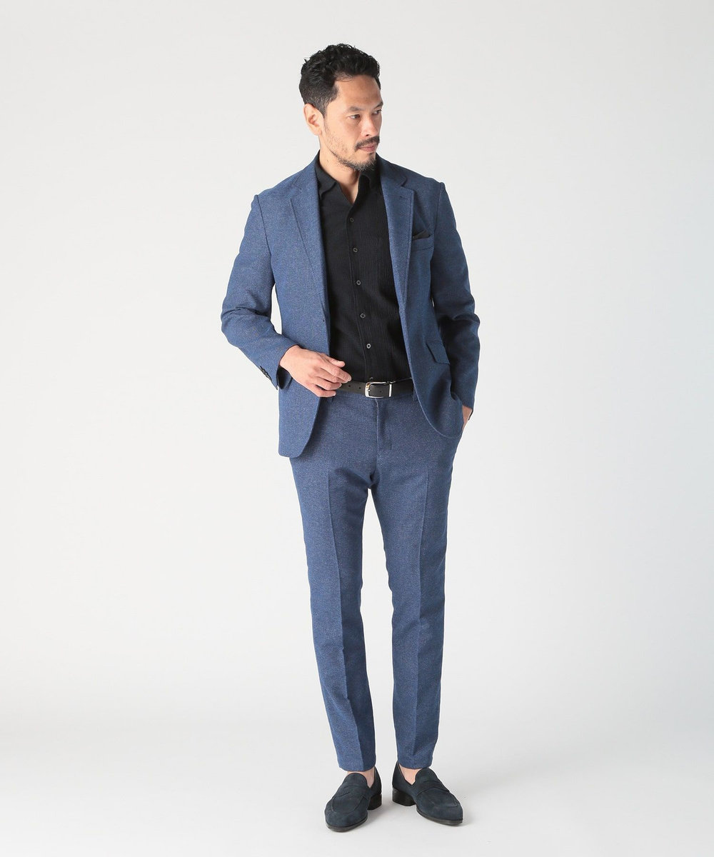 MEN'S BIGI 【ACTIVE TAILOR/アクティブテイラー】カラミメッシュストレッチパンツ ブルー