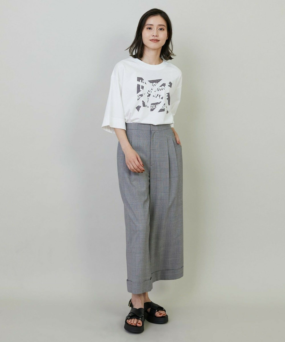 L'EQUIPE Lサイズ（大きいサイズ） 【大きいサイズ】ブロークンロゴTシャツ ホワイト