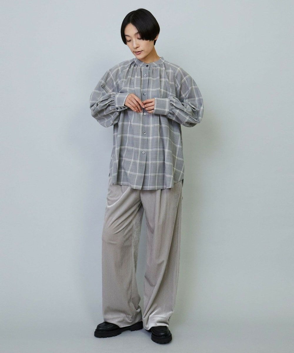 MOGA トリアセベロアセミワイドパンツ グレー