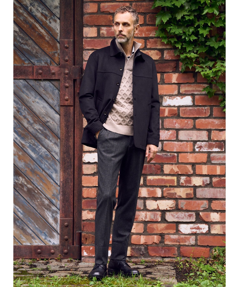 MEN'S BIGI 7Gハニカムスキッパーニット ベージュ