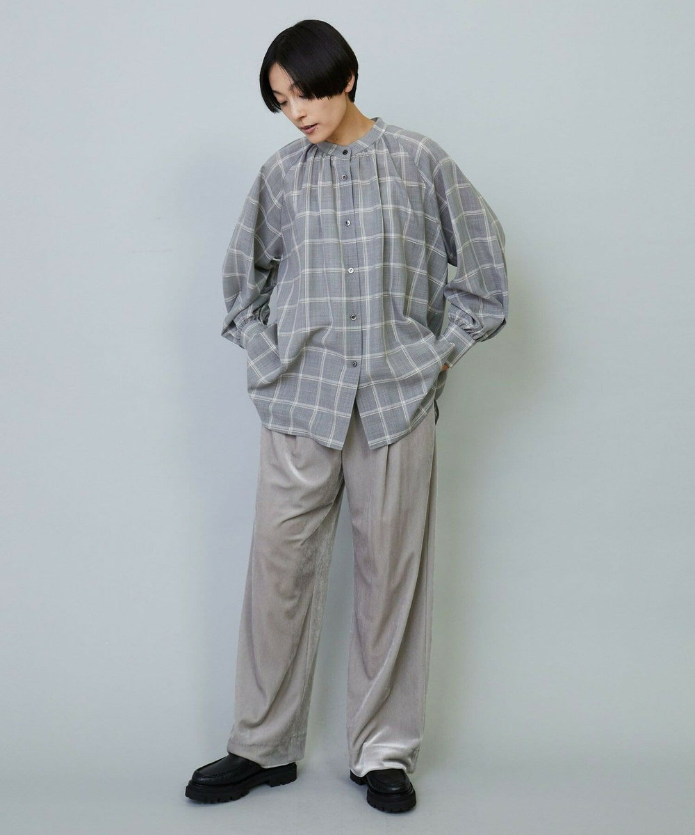 MOGA トリアセベロアセミワイドパンツ グレー