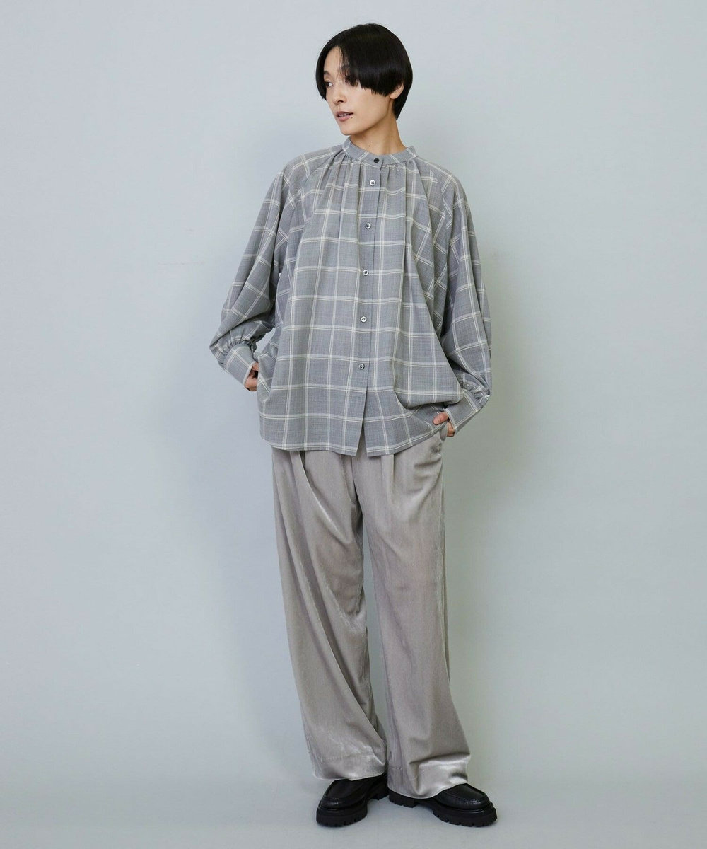 MOGA トリアセベロアセミワイドパンツ グレー