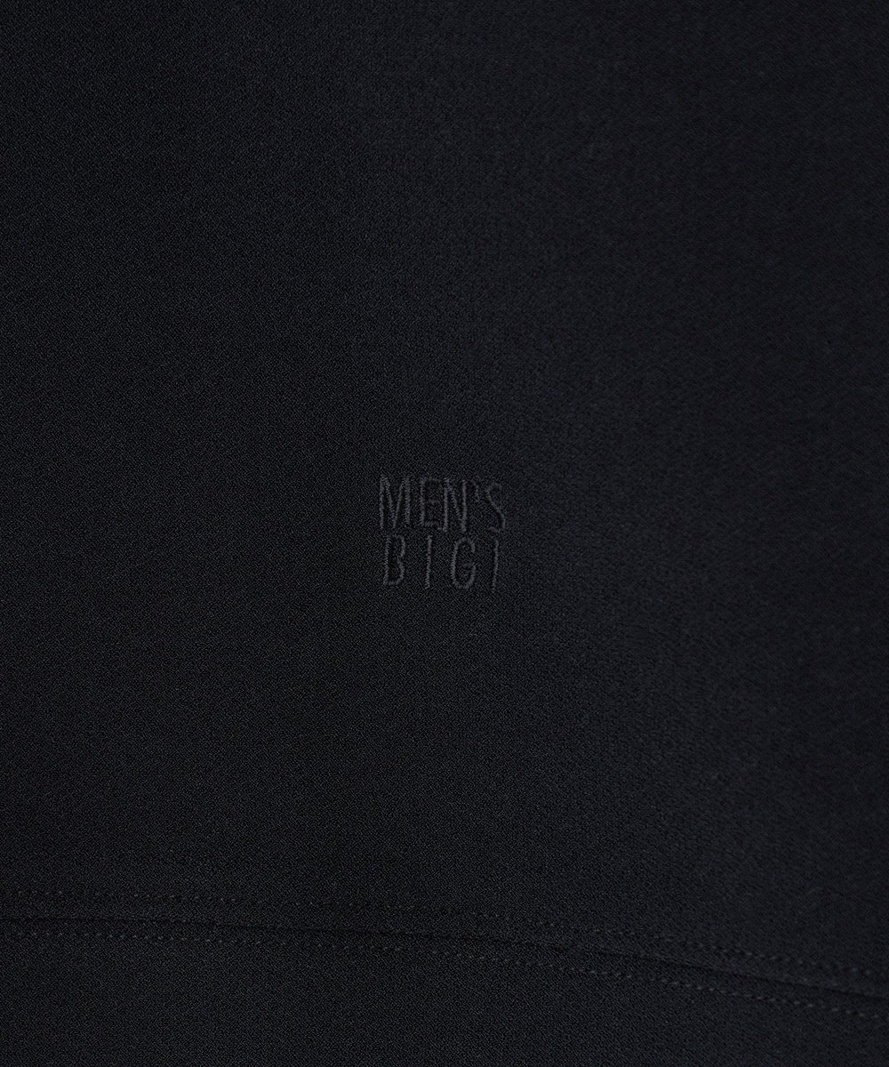 MEN'S BIGI ジョーゼットボンディング モックネックプルオーバー ブラック