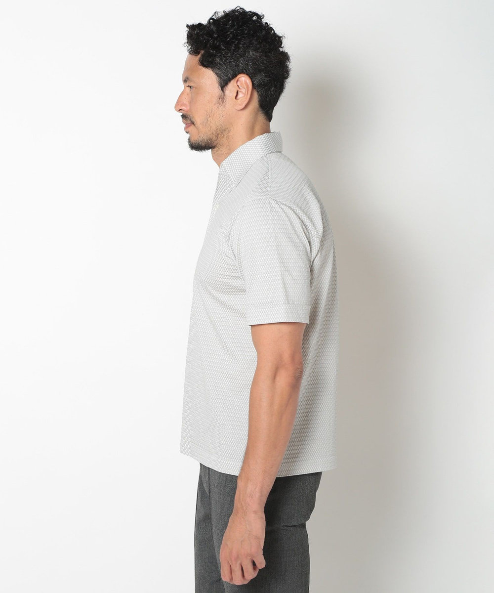 MEN'S BIGI 【ACTIVE TAILOR】COOL MAXサッカー織りワンピースカラーポロシャツ グレー