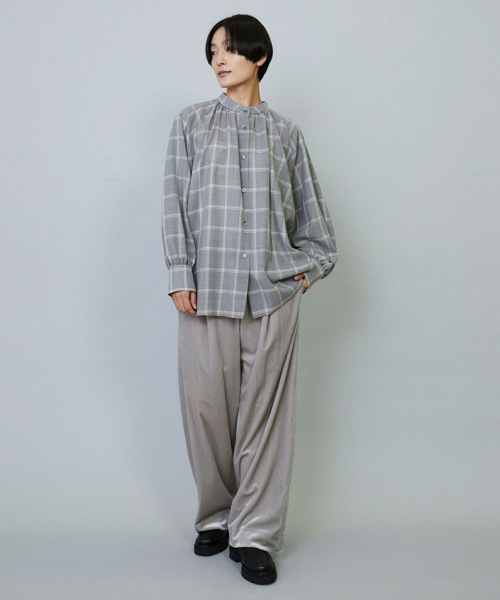 MOGA トリアセベロアセミワイドパンツ グレー