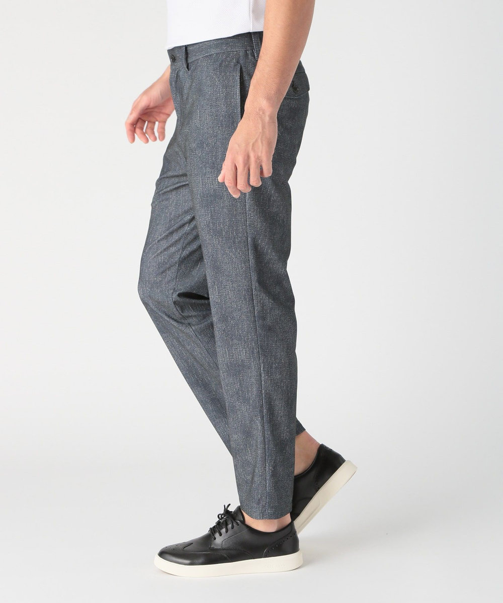 MEN'S BIGI 【COLE HAAN/コール ハーン】別注 トリコットメッシュデニムプリント ストレッチパンツ＜吸水速乾/EASY CARE＞ ネイビー