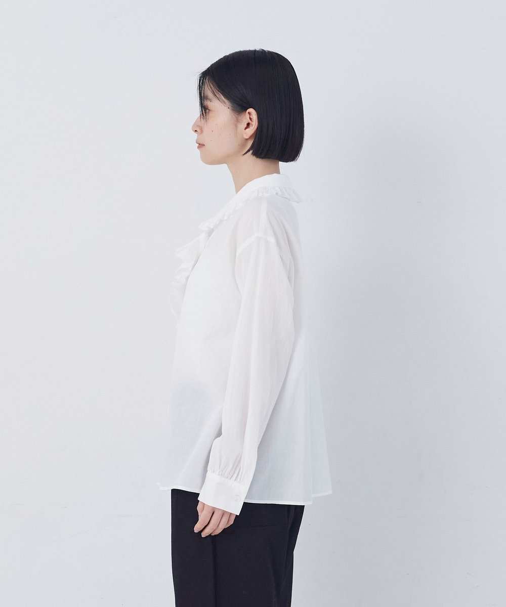 congés payés ADIEU TRISTESSE 60/ローンフリルシャツ オフホワイト
