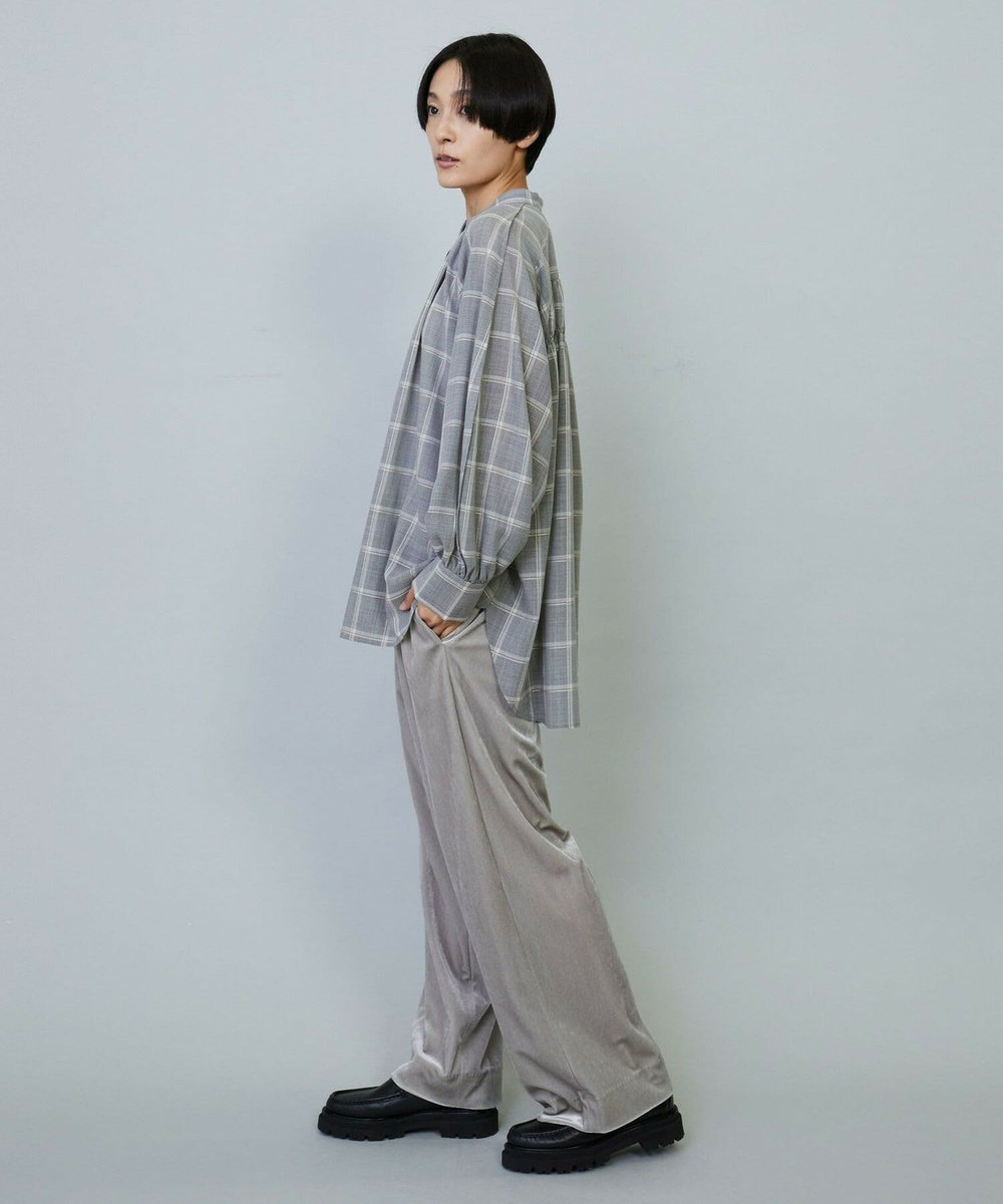 MOGA トリアセベロアセミワイドパンツ グレー