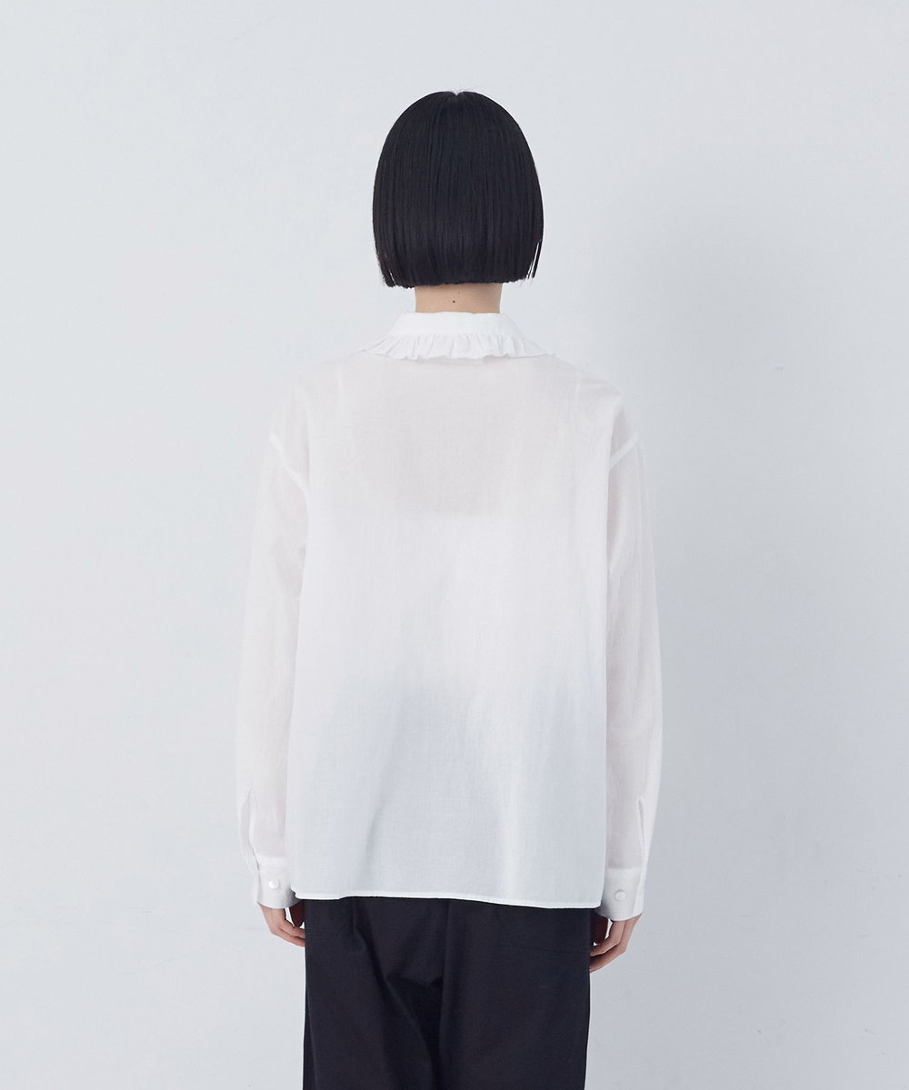 congés payés ADIEU TRISTESSE 60/ローンフリルシャツ オフホワイト