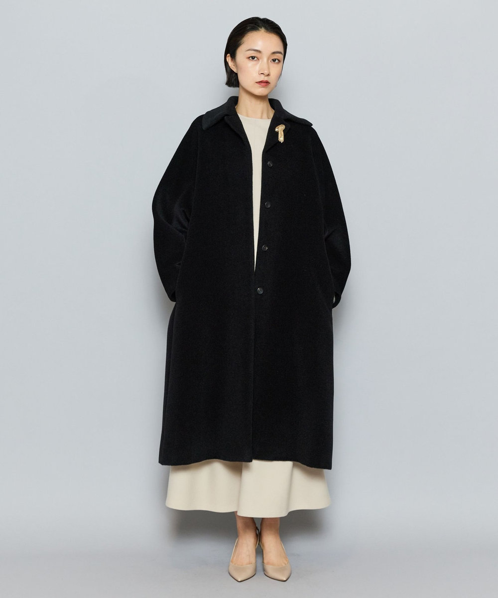 L'EQUIPE COUTURIER スーリーアルパカウールコート ブラック