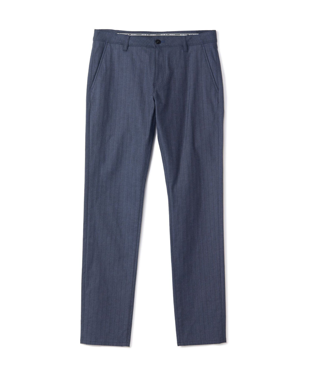 MEN'S BIGI シャドーヘリンボーンストレッチパンツ ネイビー