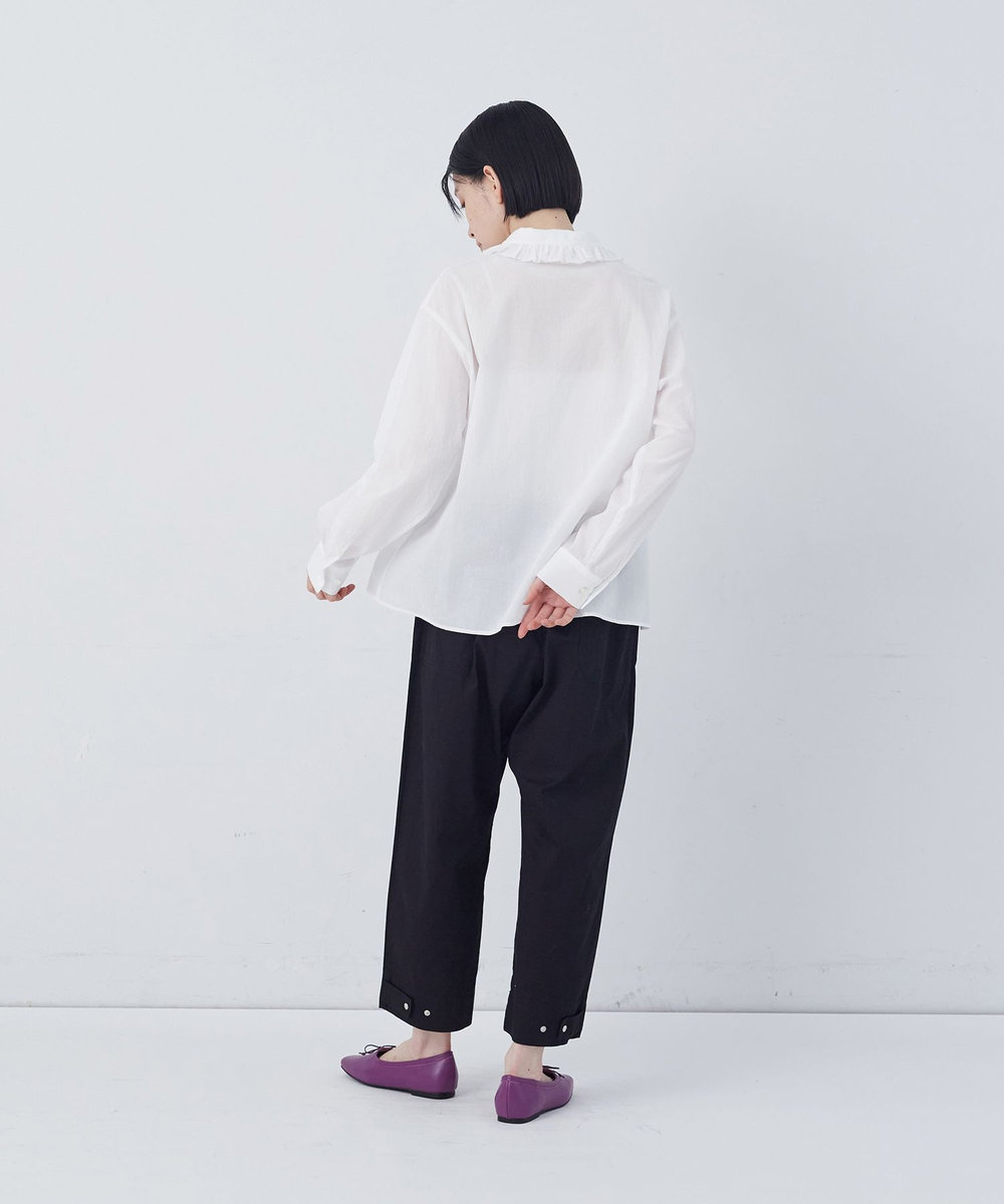 congés payés ADIEU TRISTESSE 60/ローンフリルシャツ オフホワイト