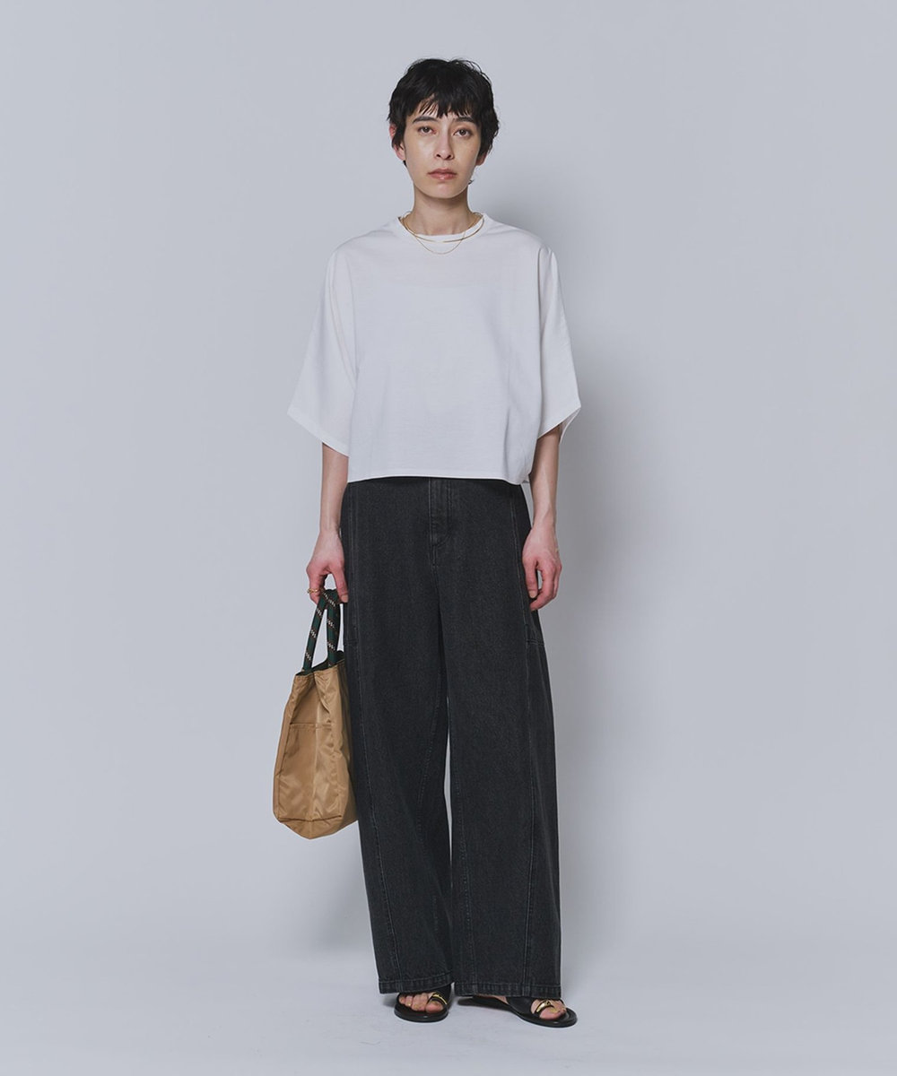 1er Arrondissement ハイゲージポンチクロップドＴシャツ オフホワイト