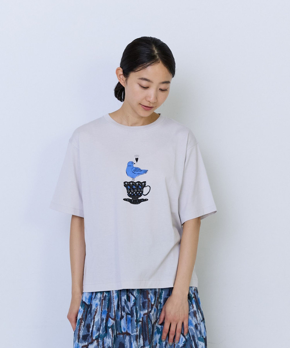 ADIEU TRISTESSE 杉本さなえさん コラボTシャツ グレー