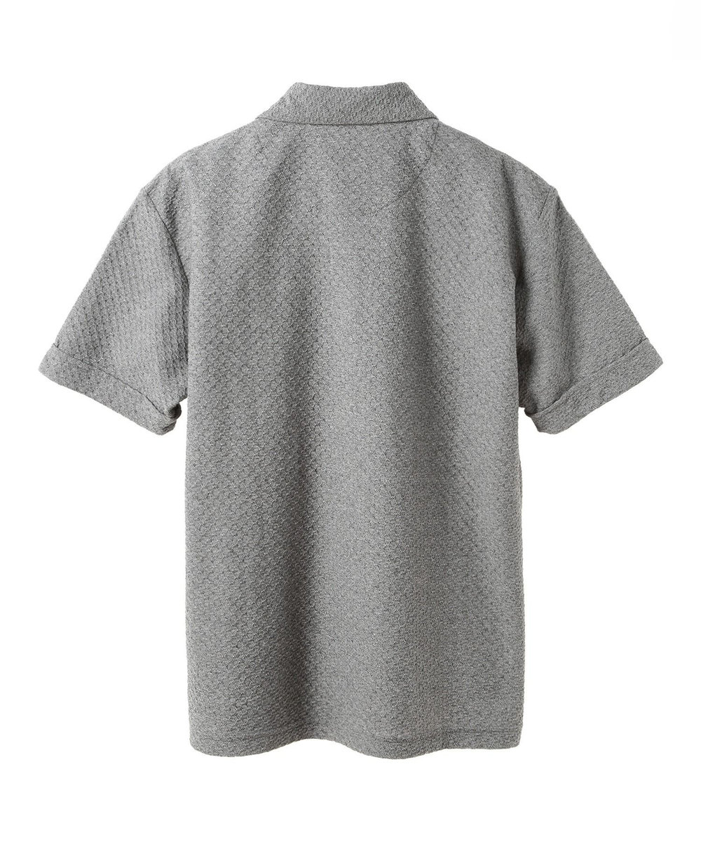 MEN'S BIGI シャーリングジャカードポロシャツ グレー