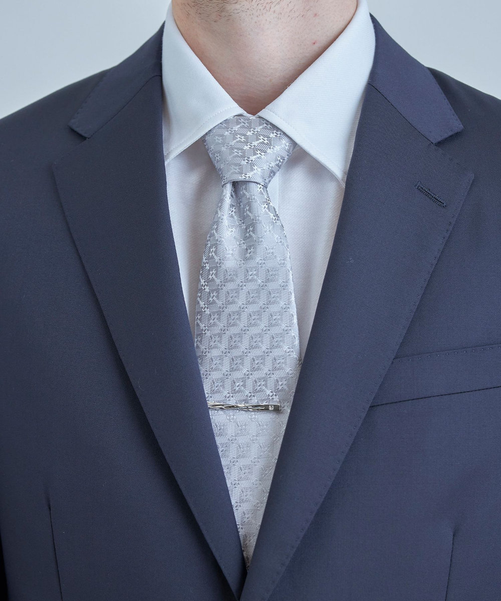 MEN'S BIGI ツイストスリットタイバー シルバー