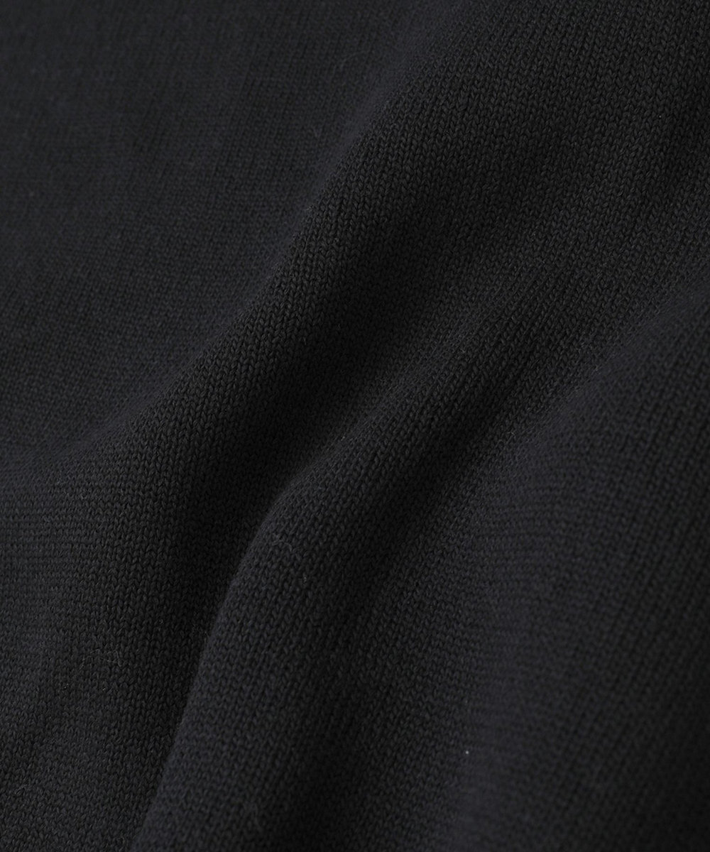 1er Arrondissement レースアップポロニットプルオーバー ネイビー