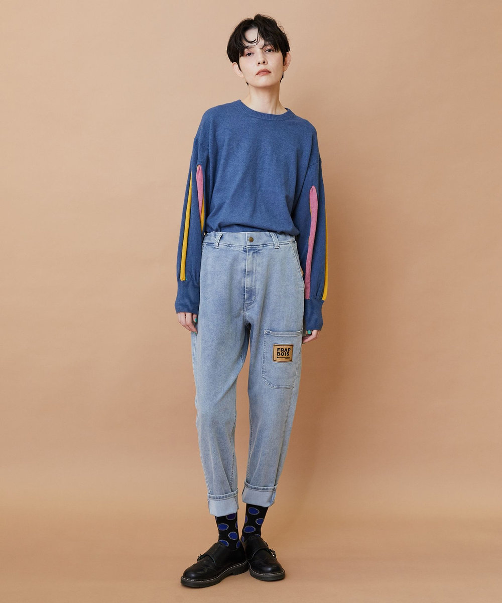 FRAPBOIS ムーブデニム パンツ サックスブルー