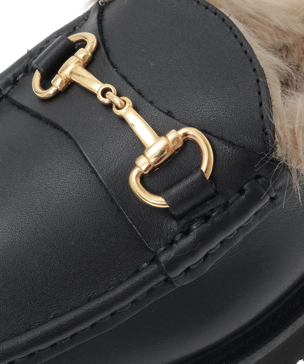 1er Arrondissement ＜CAMINANDO/カミナンド＞SHEARING-LINED ビットファーローファー ブラック
