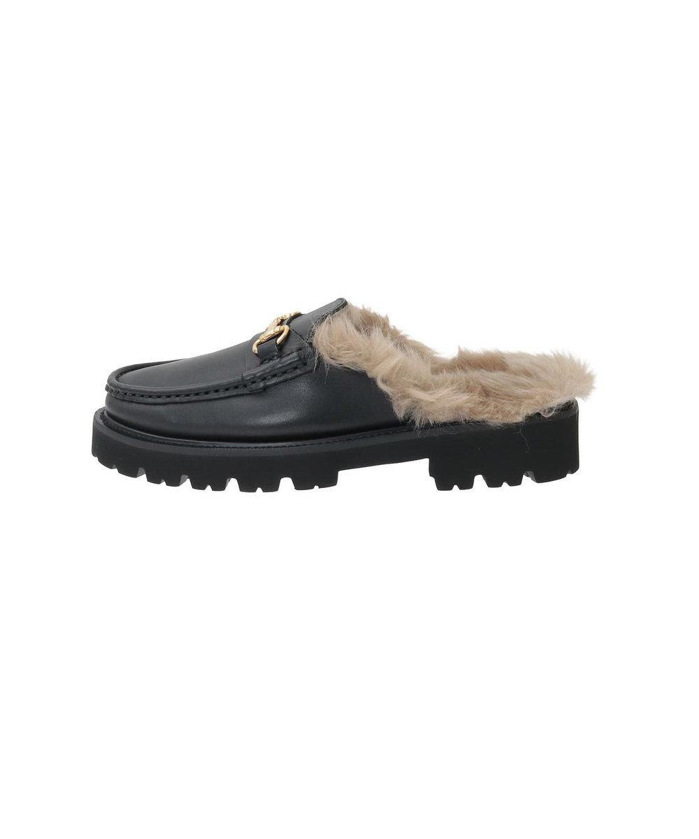 1er Arrondissement ＜CAMINANDO/カミナンド＞SHEARING-LINED ビットファーローファー ブラック