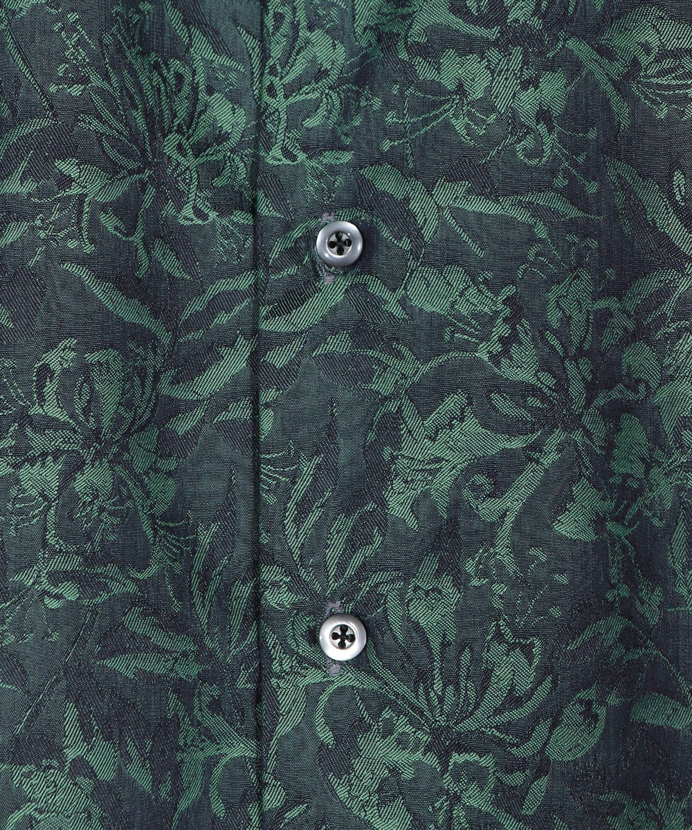 MEN'S BIGI 【LIBERTY/リバティ】フラワージャガード 長袖シャツ グリーン
