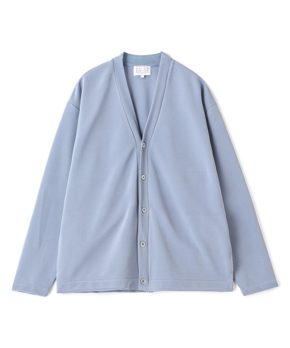 UNION STATION 【WEB限定】ストレッチリップルカーディガン＜ストレッチ・マシンウォッシャブル＞ ライトブルー
