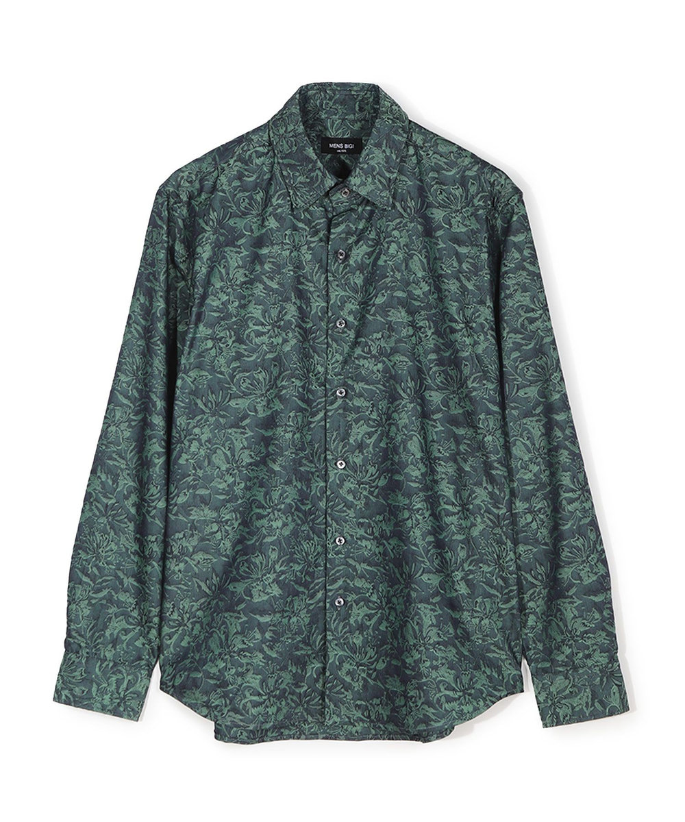 MEN'S BIGI 【LIBERTY/リバティ】フラワージャガード 長袖シャツ グリーン