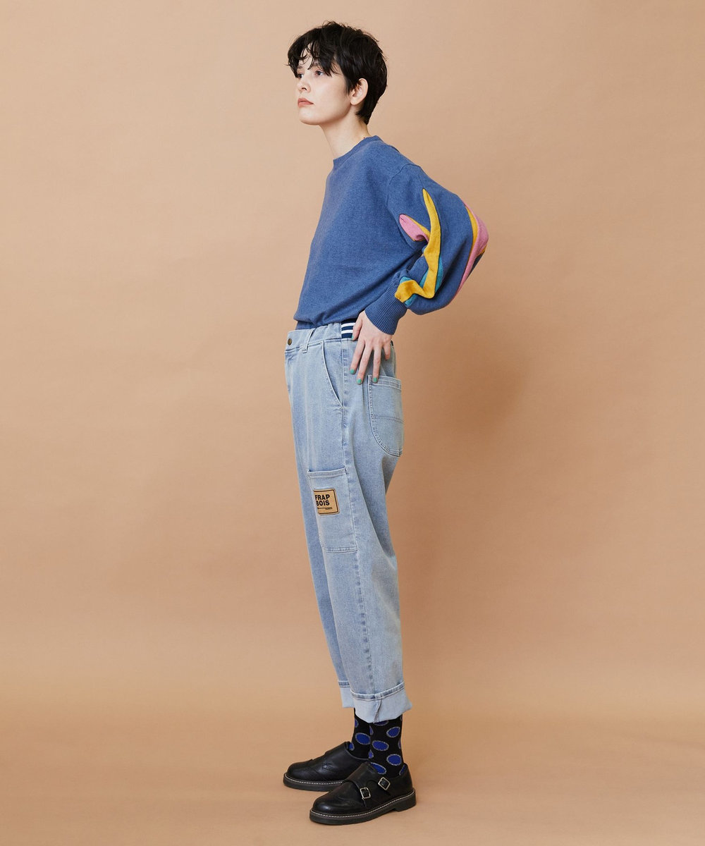 FRAPBOIS ムーブデニム パンツ サックスブルー