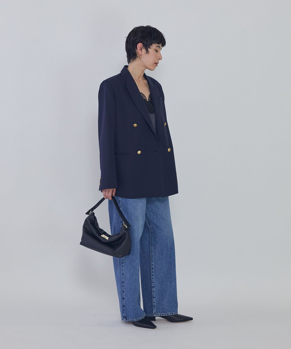 1er Arrondissement ウールギャバジンジャケット ネイビー