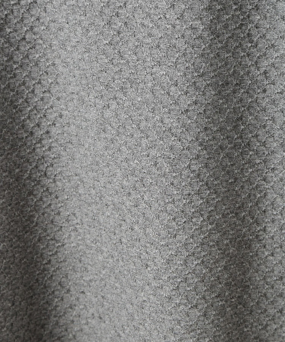 MEN'S BIGI シャーリングジャカードポロシャツ グレー