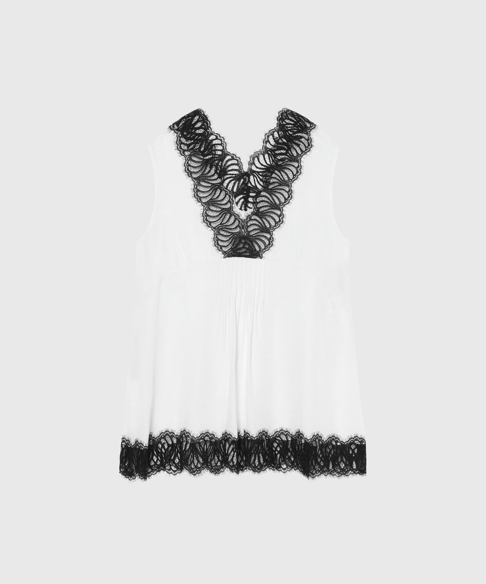 DÉPAREILLÉ LACE DOCKING BLOUSE / レースドッキングブラウス ホワイト