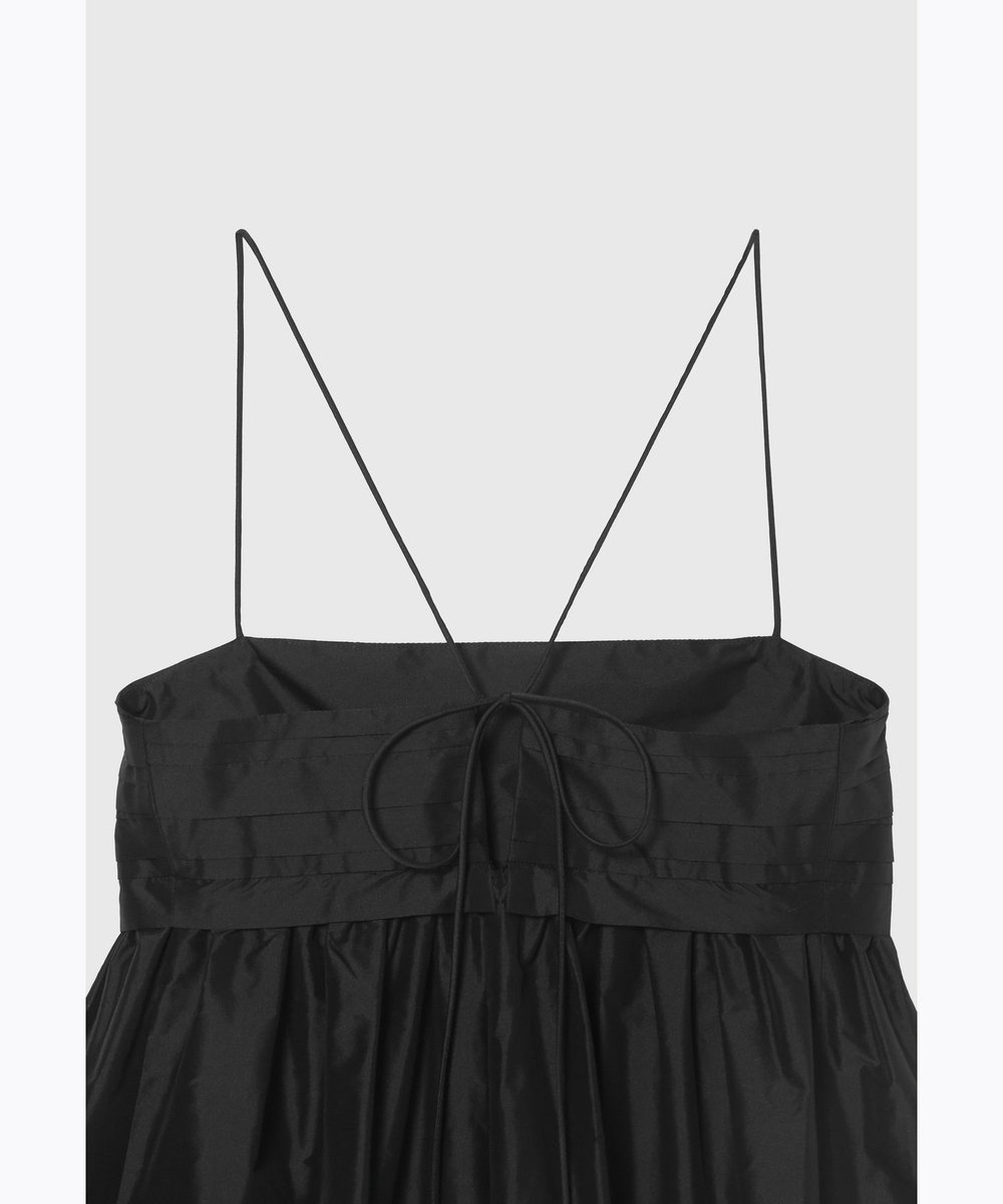 DÉPAREILLÉ TAFFETA TUCK CAMISOLE BLOUSE / タフタタックキャミソールブラウス ブラック