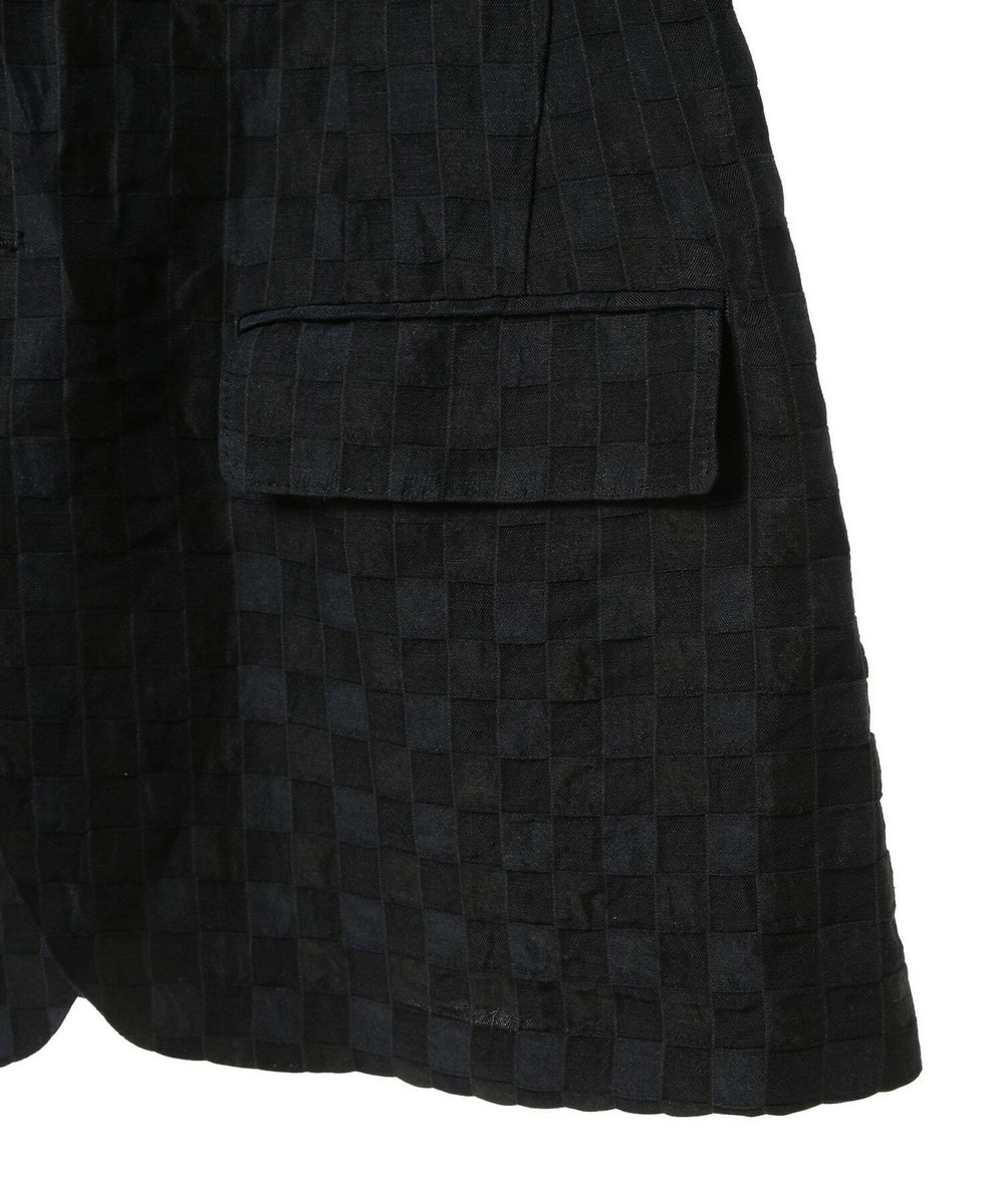 MEN'S BIGI リネン混ジャカードライトジャケット<ドライタッチ> ネイビー