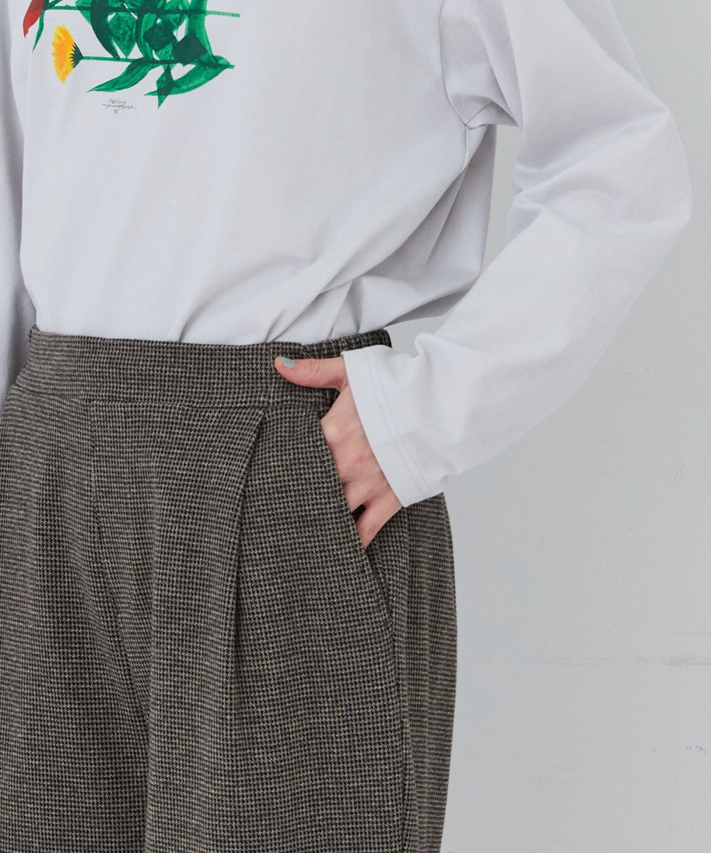 congés payés ADIEU TRISTESSE ポンチタックパンツ ブラウン