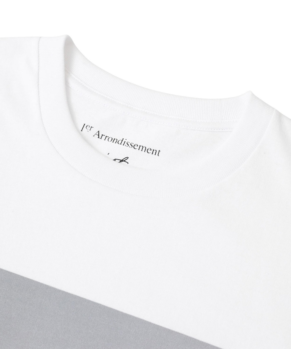 1er Arrondissement USコットン " SEINE"プリントTシャツ オフホワイト
